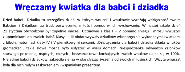 Dzień Babci PNW